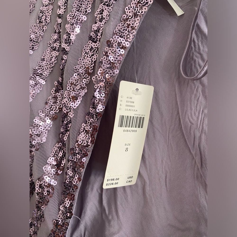 ANTHROPOLOGIE Sequined Open-Back Mini Dress size 8 - Picture 6 of 6